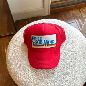 Aviator Nation Red 'Free Your Mind' Trucker Hat
